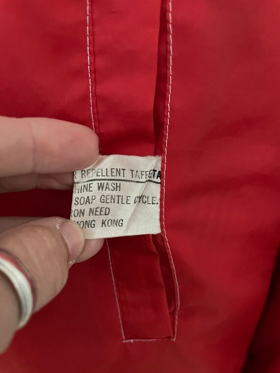 70's Reversible, Red, Checkered, Raincoat (M) - image 5