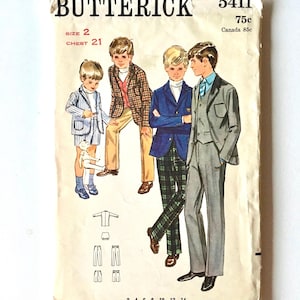 60's Butterick 5411, Jacket, Vest, Pants, Shorts (2T)