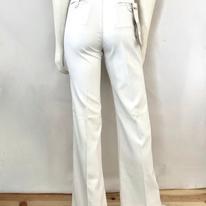Vintage 70&#39;s Deadstock White Bell Bottom Pants (XXS, XS, S, M)