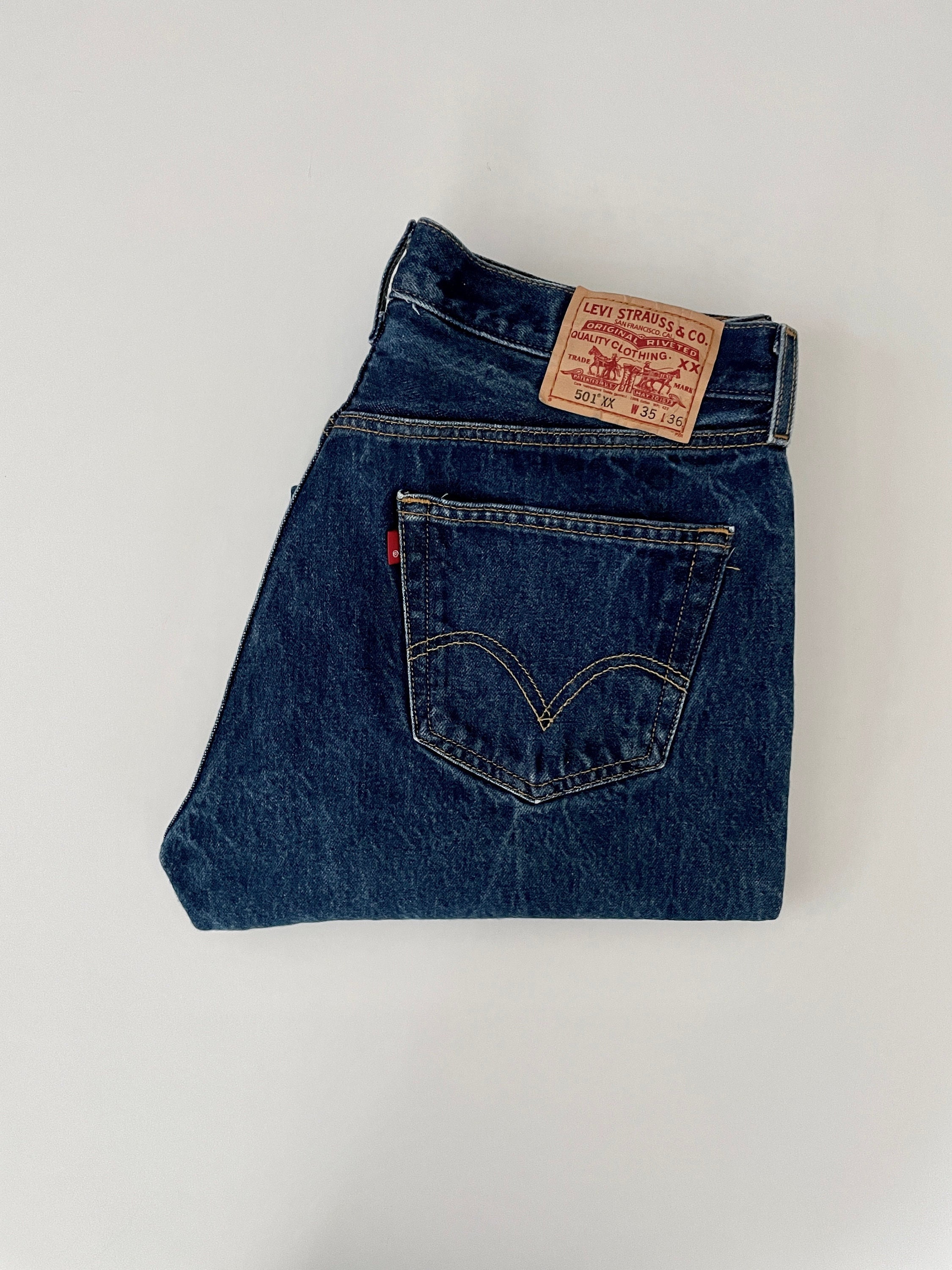 LEVI'S LVC 501 XX USA 1955 Big E Selvedge Jeans NEW NOS Early issue 34x38