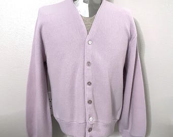 80's Arnold Palmer, Violet Purple, Cardigan Sweater (L)
