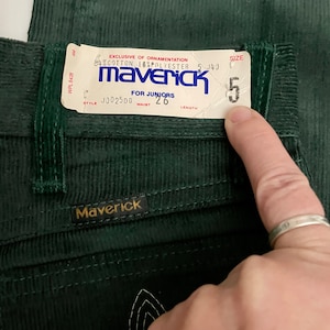 Vintage 70's Deadstock, Maverick, Green, Corduroy, Pants Size 2 image 7