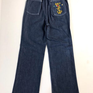 Vintage Unisex Kids 70's Deadstock, Young Maverick, Denim, Dark Wash, Jeans 6 image 8