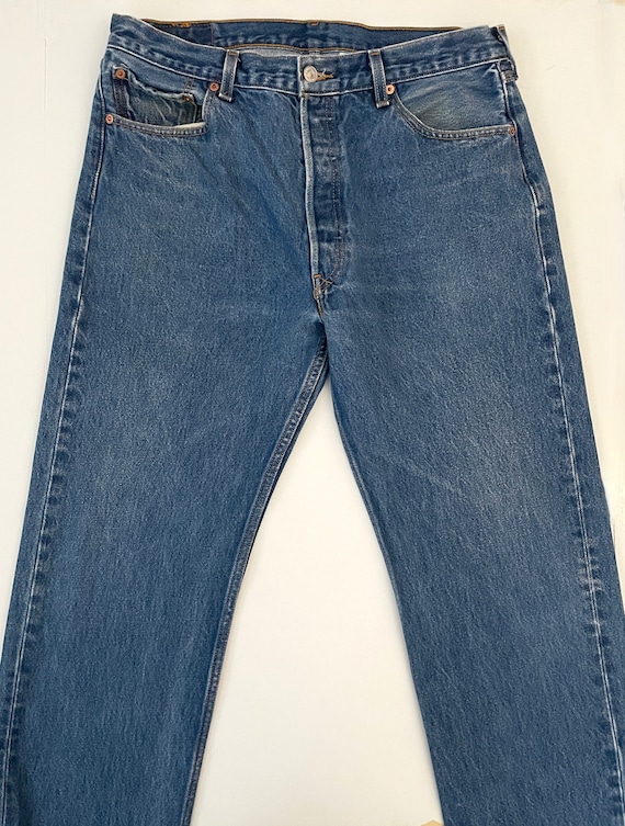 Y2K Levi's 501XX, Jeans, Blue, Red Tab, Long, Denim (W34) - Etsy