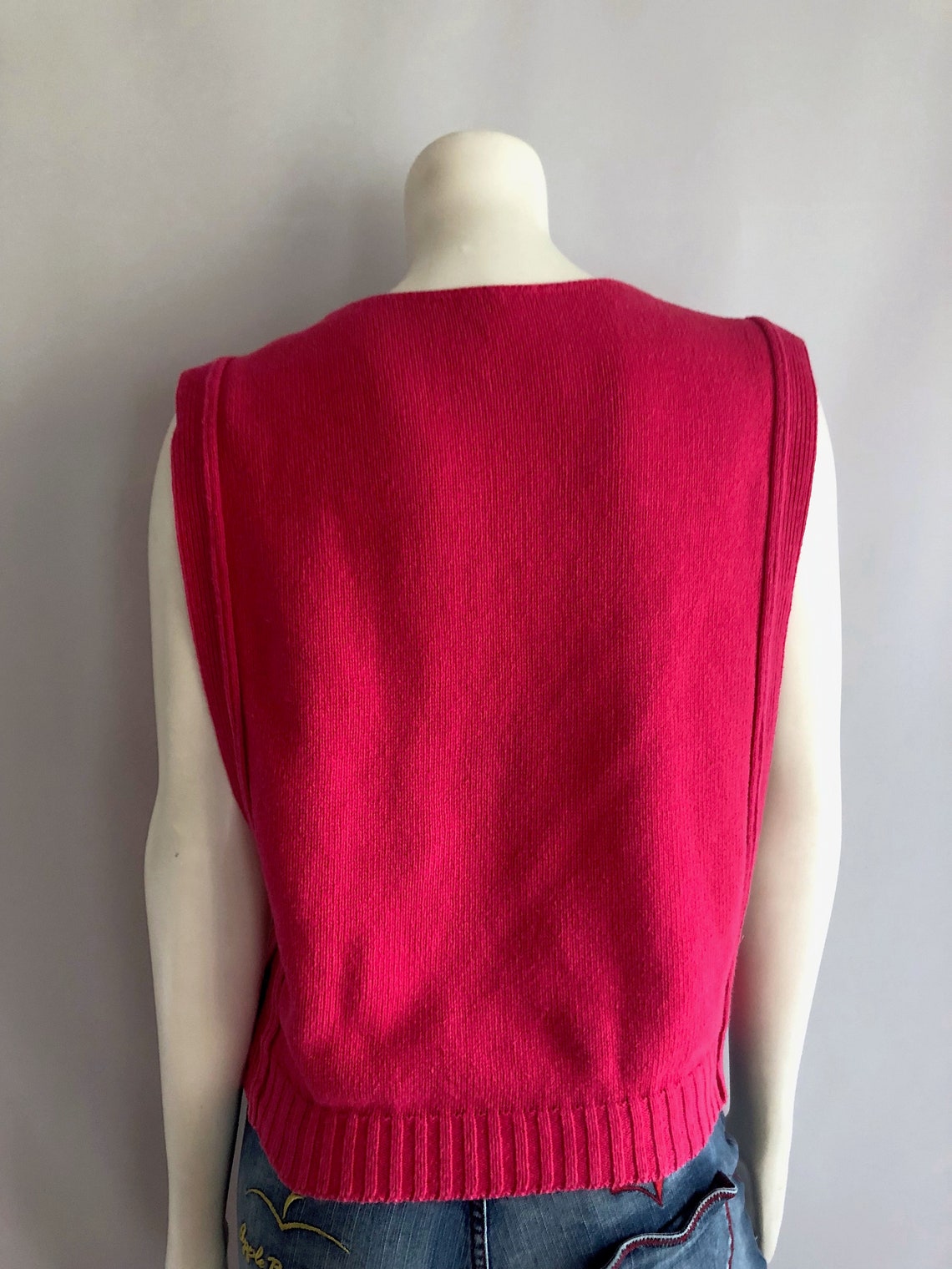 pink sweater vest womens