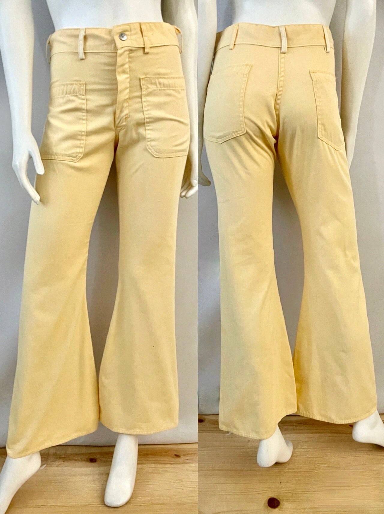 PURPLE BELL BOTTOMS High Waist 1960s 70s Flare Jeans Pants