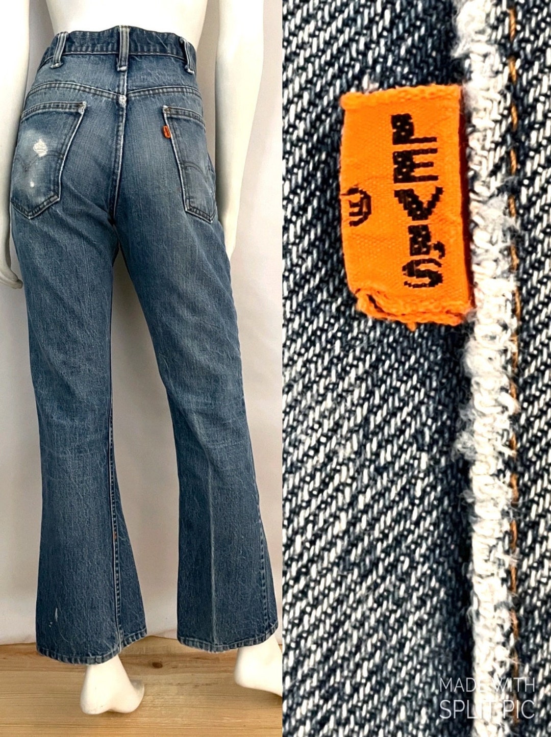 Vintage 70's Big E Levi's 646 Jeans Bell Bottoms W32 - Etsy Hong Kong