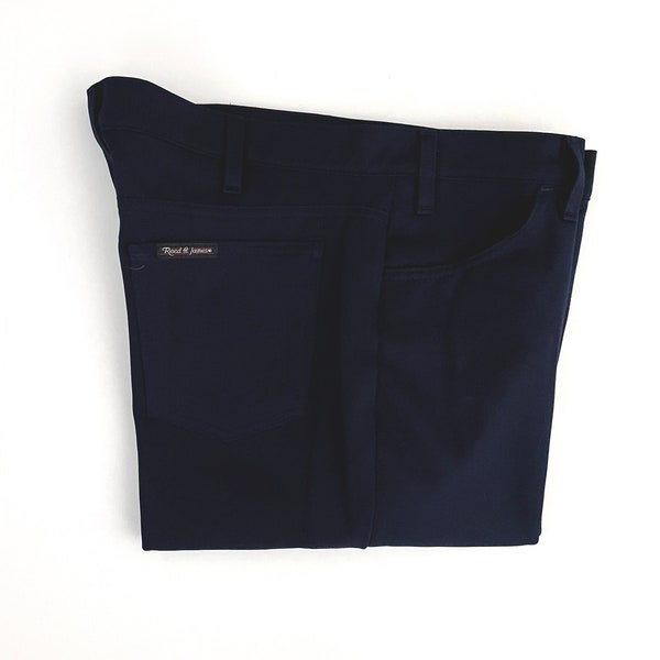 Vintage 80's Reed St James, Navy Blue, Polyester Pants (W40)