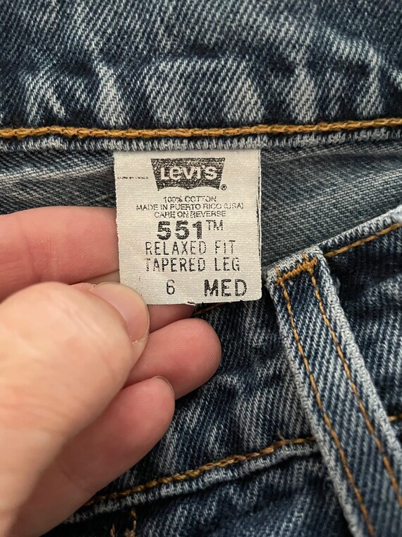 Vintage 90's Levi's 551 Jeans, High Waisted, Tape… - image 5