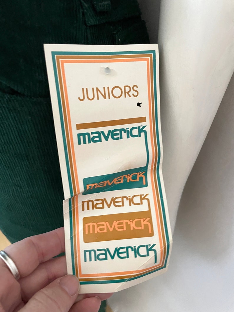 Vintage 70's Deadstock, Maverick, Green, Corduroy, Pants Size 2 image 6