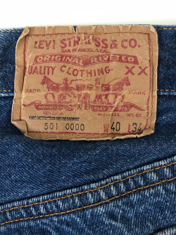 Vintage 80's Levi's 501 Jeans USA, Red Tab Denim … - image 8