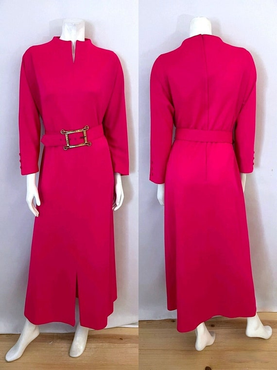 Vintage 60's/70's Manford, Neon Pink, Maxi Dress (