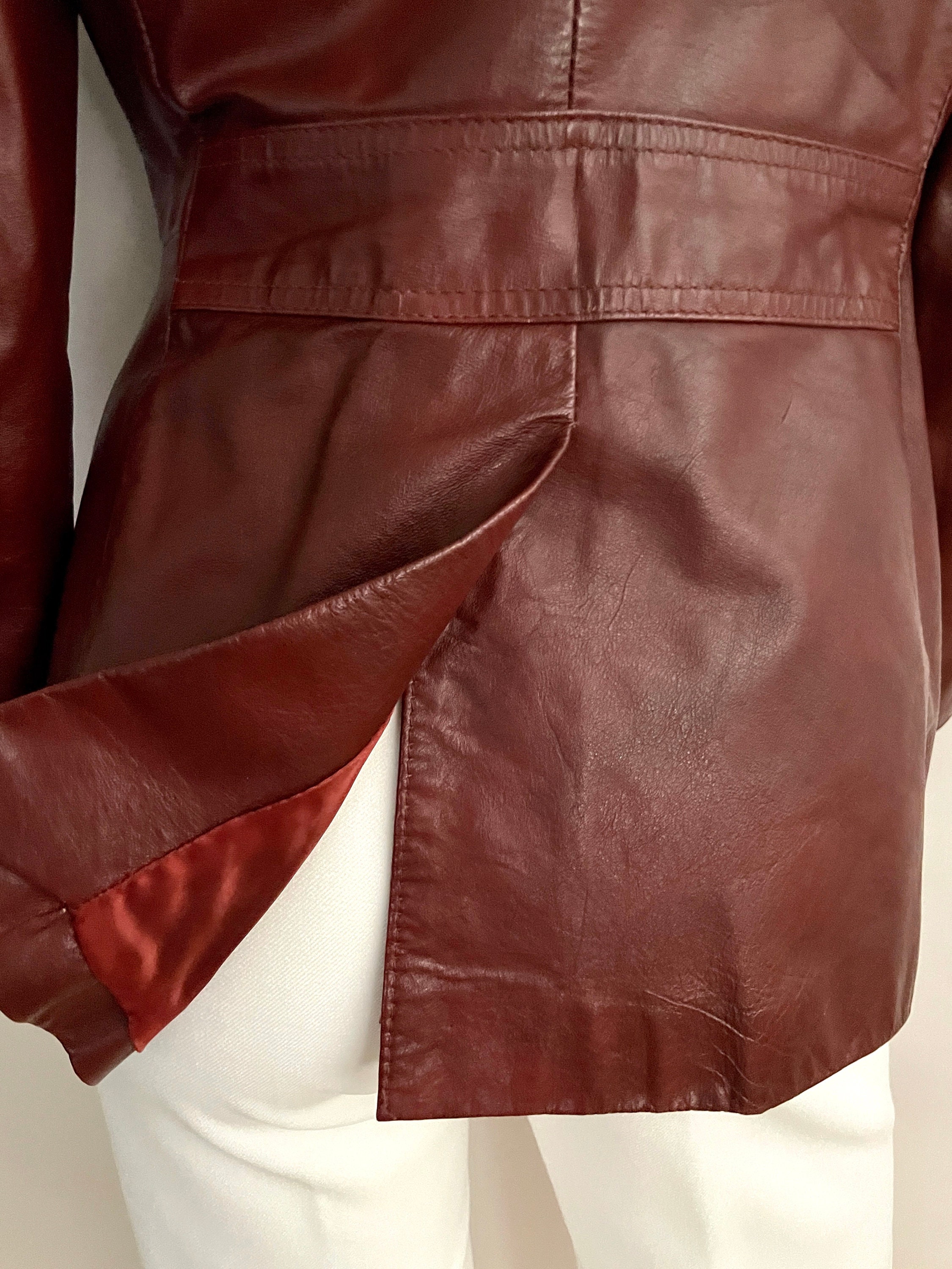 Vintage 80's Casablanca Oxblood Leather Jacket size 6 - Etsy