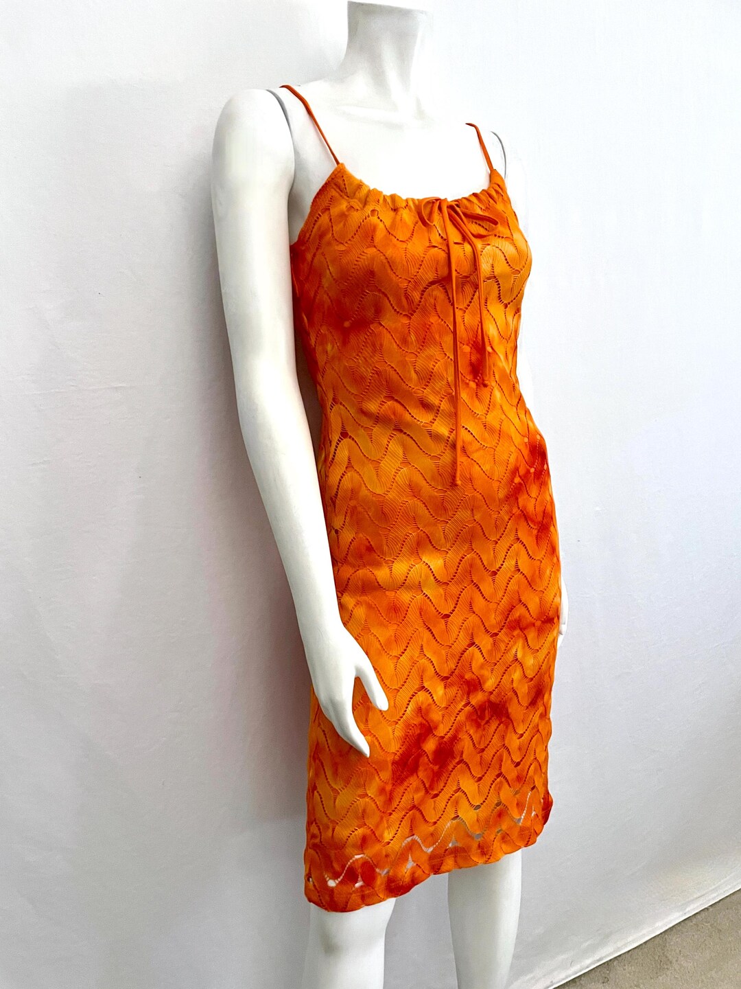 orange tie dress Plunge Halterneck Tie Front Cut Out Maxi Dress In Orange | EGO US