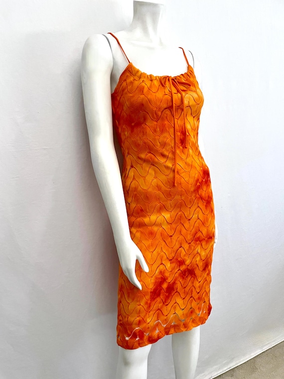 orange tie dye bodycon dress Tina's Tie-Dye Long Sleeve Maxi Bodycon Dress Blue Zone Planet
