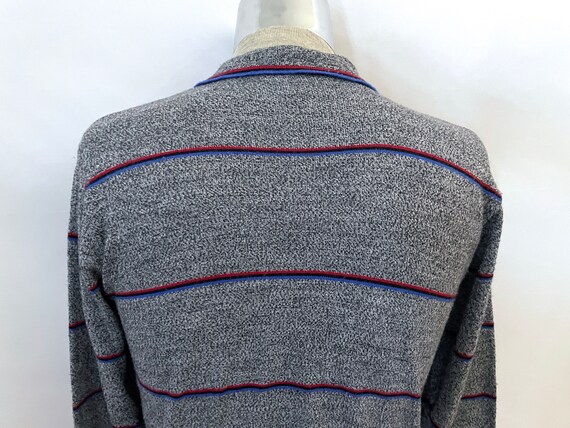 Vintage 80's Gray, Striped, Sweater by Sparetime … - image 8