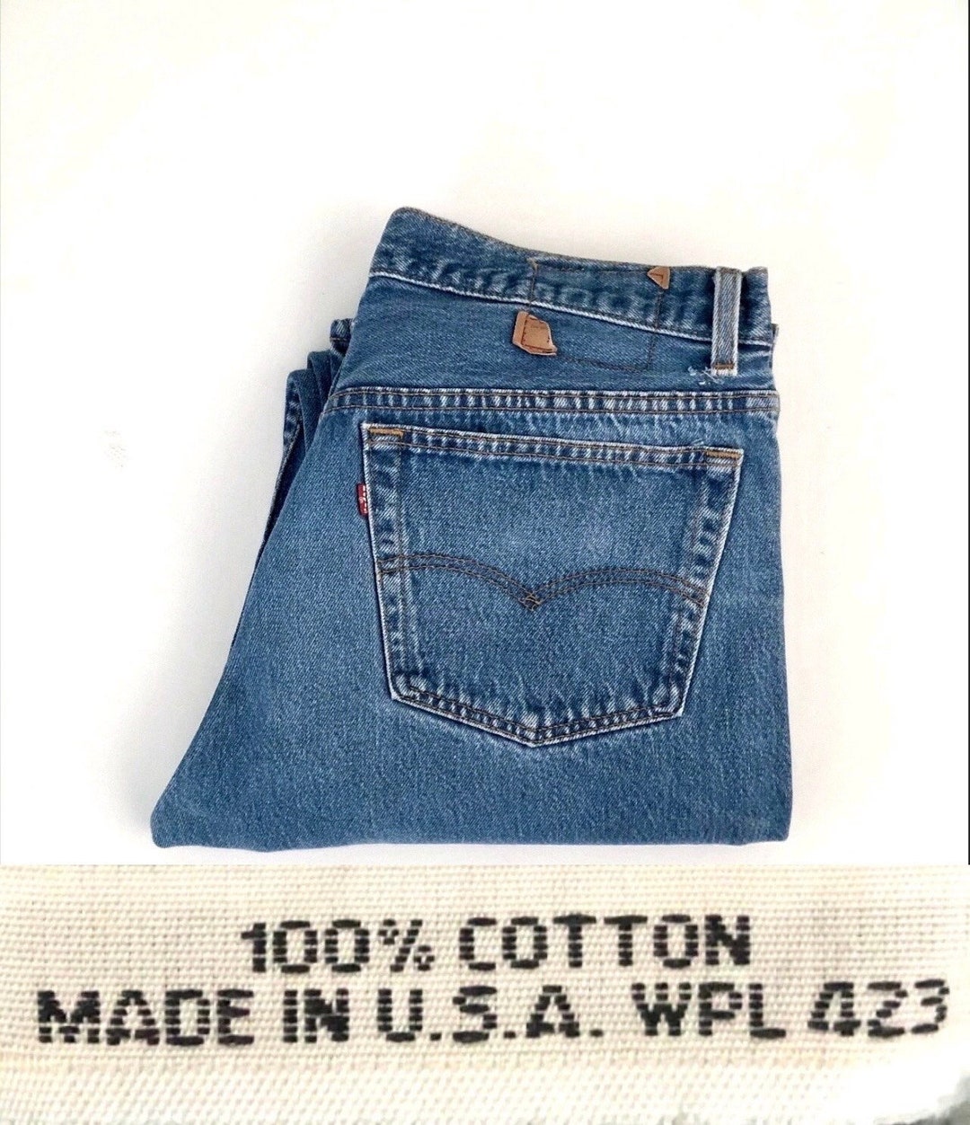 Vintage 90's Levi's 501 Jeans USA, Button Fly, Denim (W36