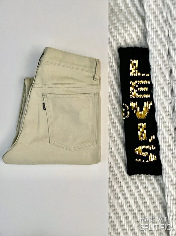 Vintage 70's Levi's Big E, Sta-Prest, Off White, Relaxed Fit Pants (W28)