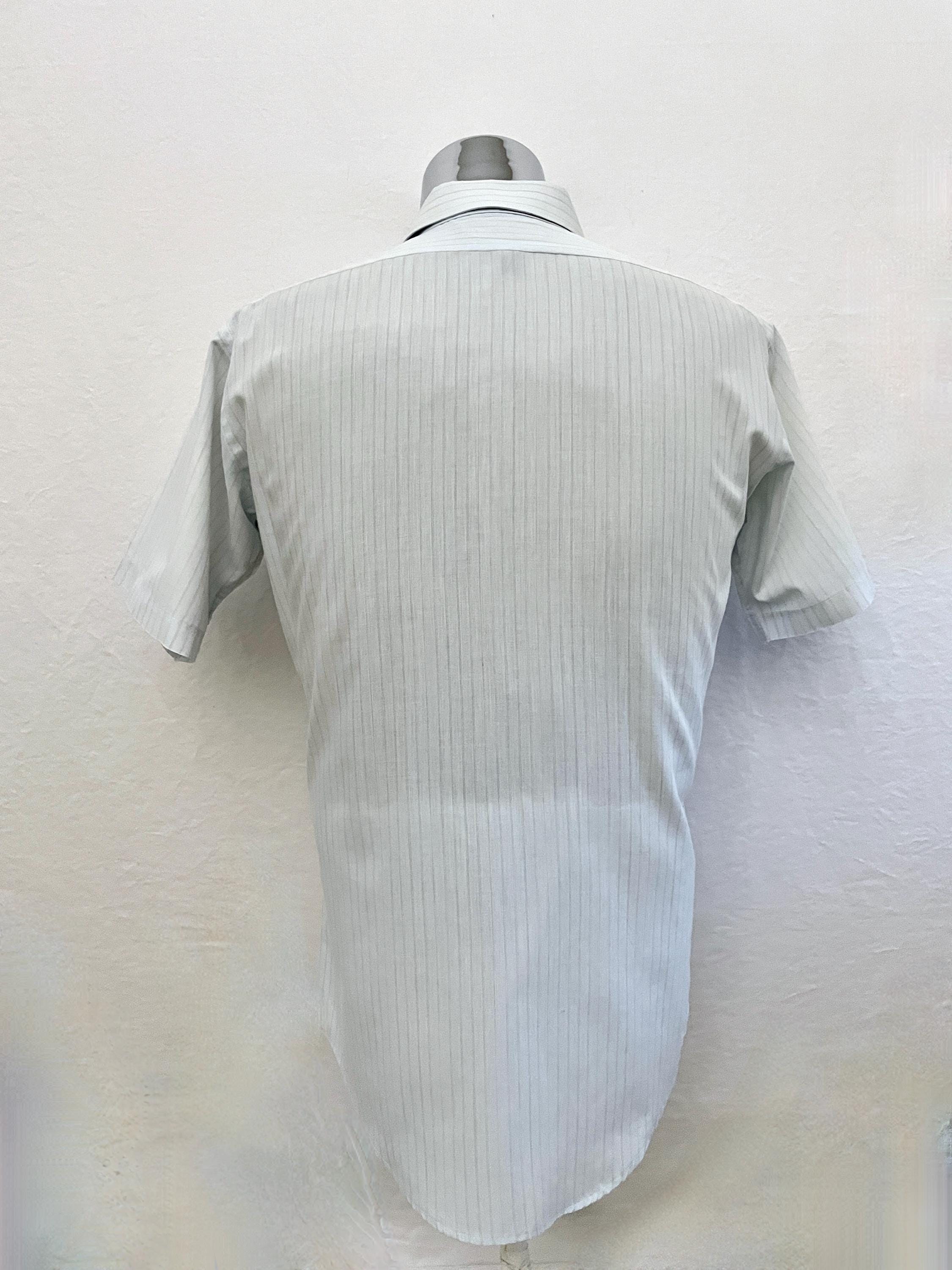 mens arrow short sleeve dress shirts Arrow Dover Shirt 17.5 Men Cream Yellow Solid Short Sleeve Dress Button Up Front