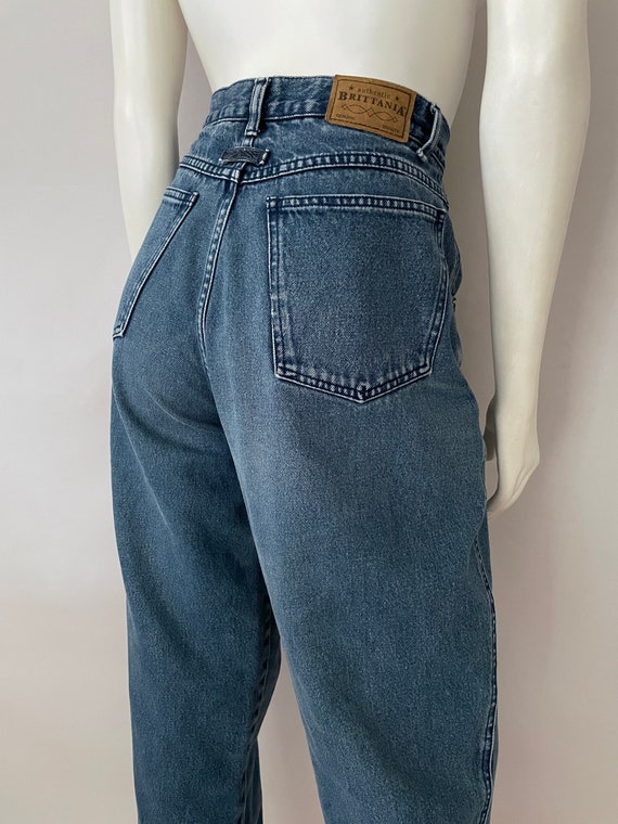 Vintage 80's Brittania Jeans, High Waisted, Taper… - image 10