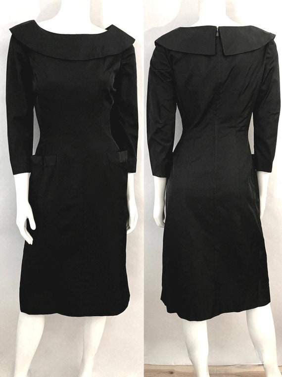 Vintage 50's/60's Black Wiggle Dress (Size 4)