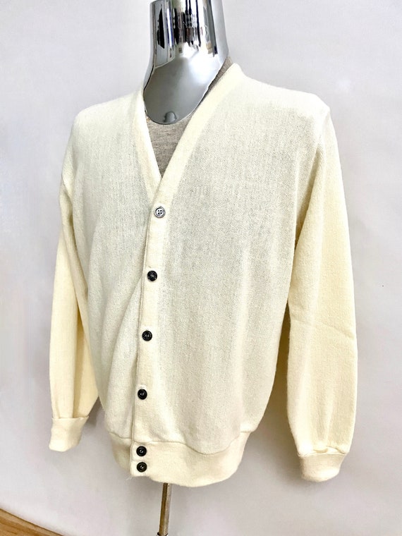 Vintage 80's Steeplechase Cream Cardigan Sweater … - image 7