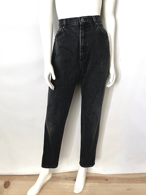 Vintage 90's Lee Jeans USA, High Waisted, Black, … - image 3