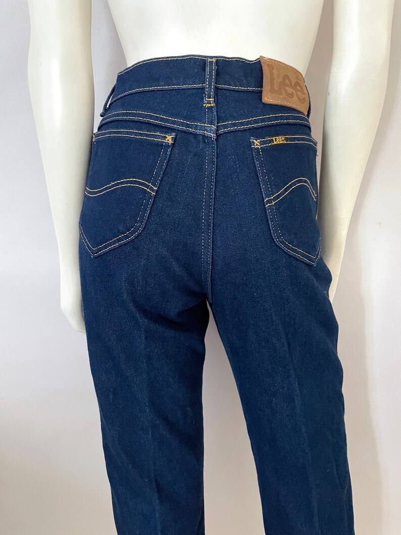 Vintage 80's Lee Riders, Jeans, High Waisted, Dark Wash, Denim M image 9