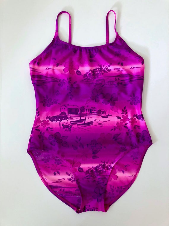 Vintage 80's Purple, Pink, One Piece, Swimsuit by… - image 7