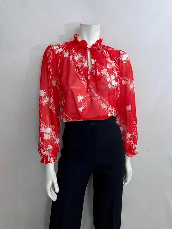 White 70s ruffle blouse - Gem White 70s ruffle blouse - Gem