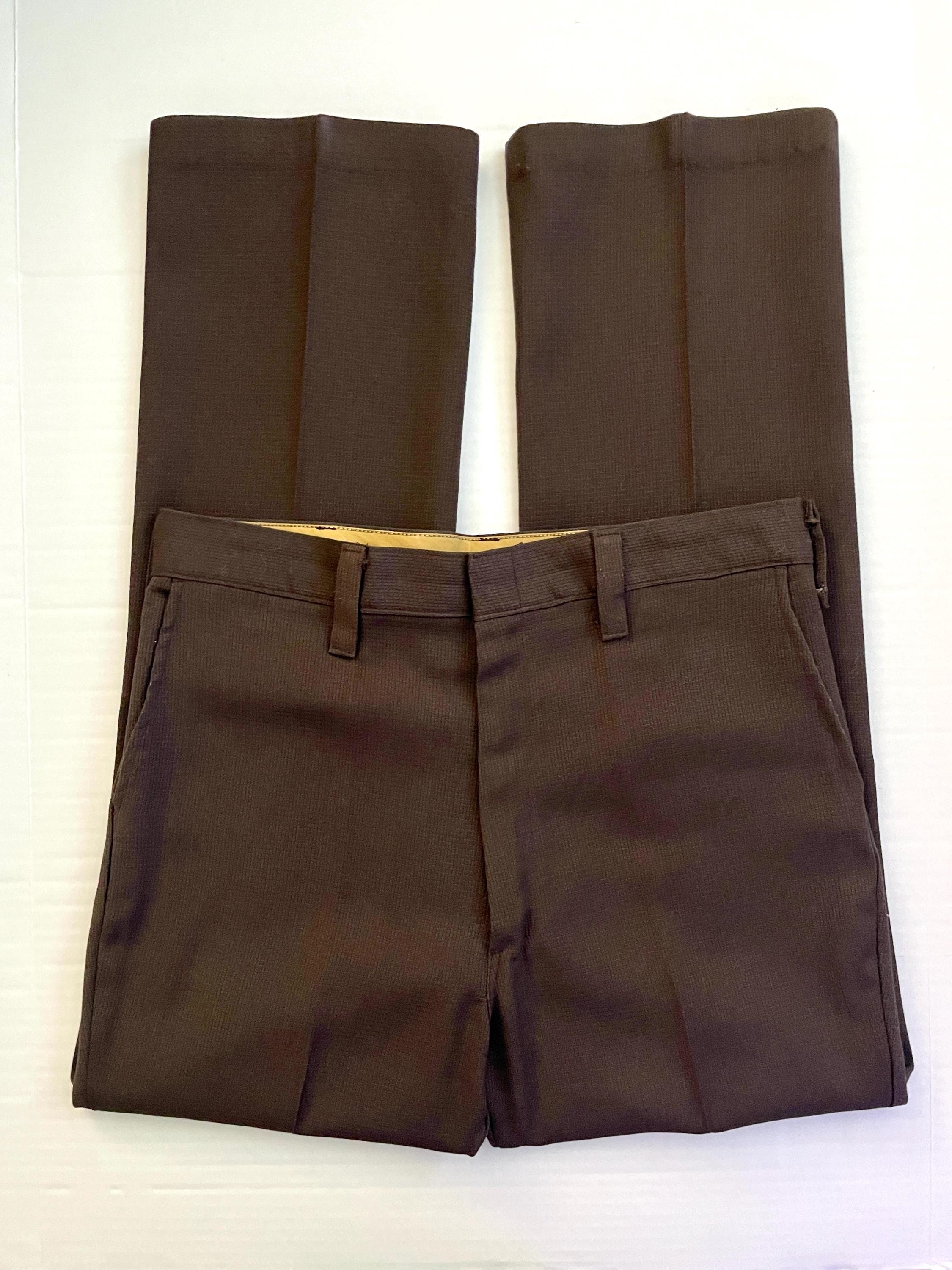 Vintage 80s Navy Wool trousers flat front slacks talon
