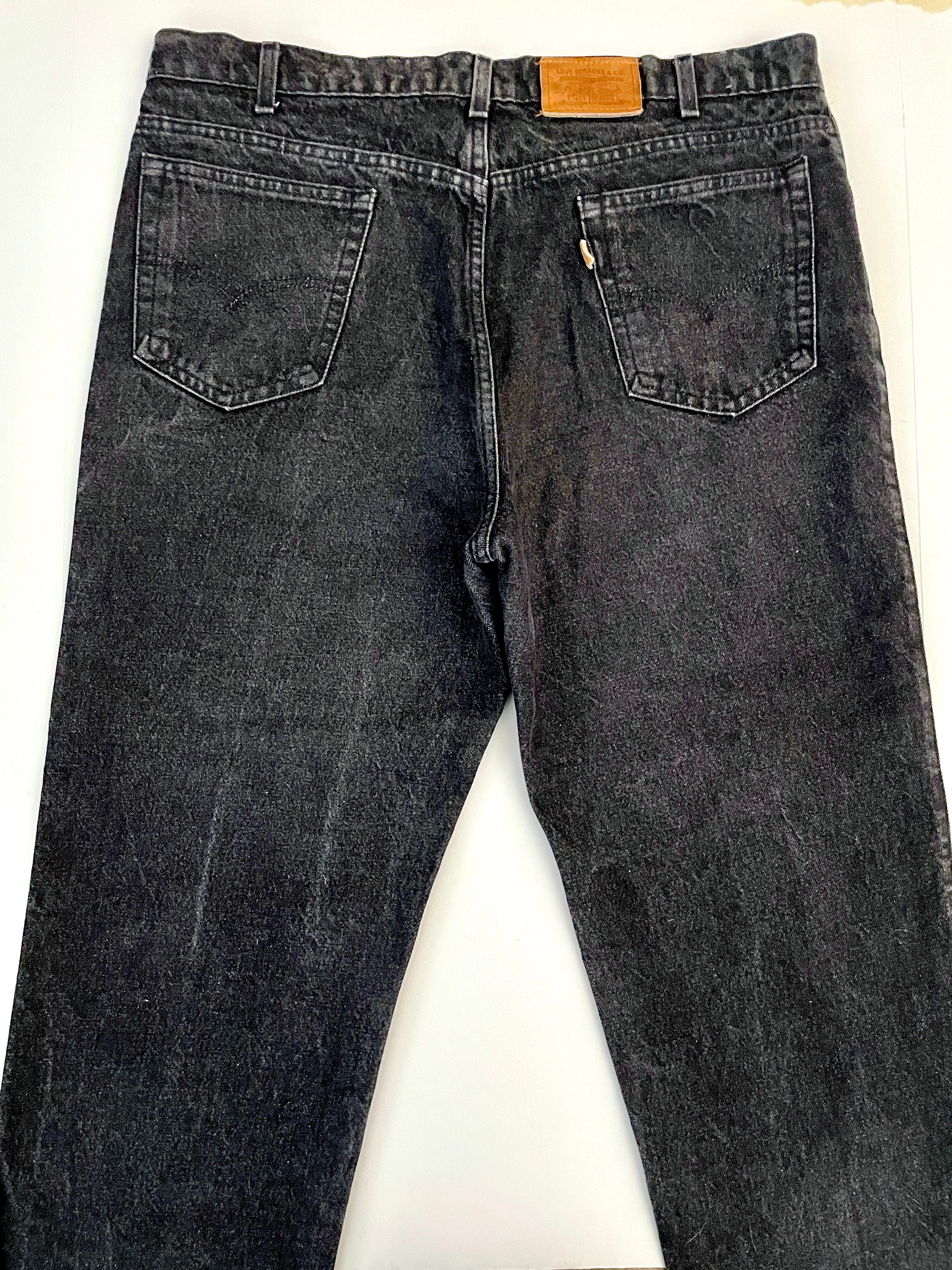 80's Levi's Two Horse Jeans USA, Black, Relaxed Fit, Denim (W38