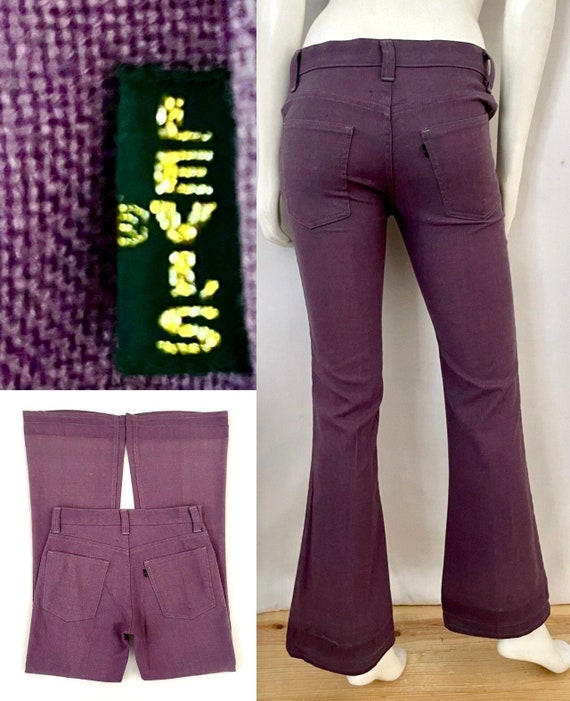 Vintage 60's Big E Levi's Sta Prest Purple Bell - Etsy