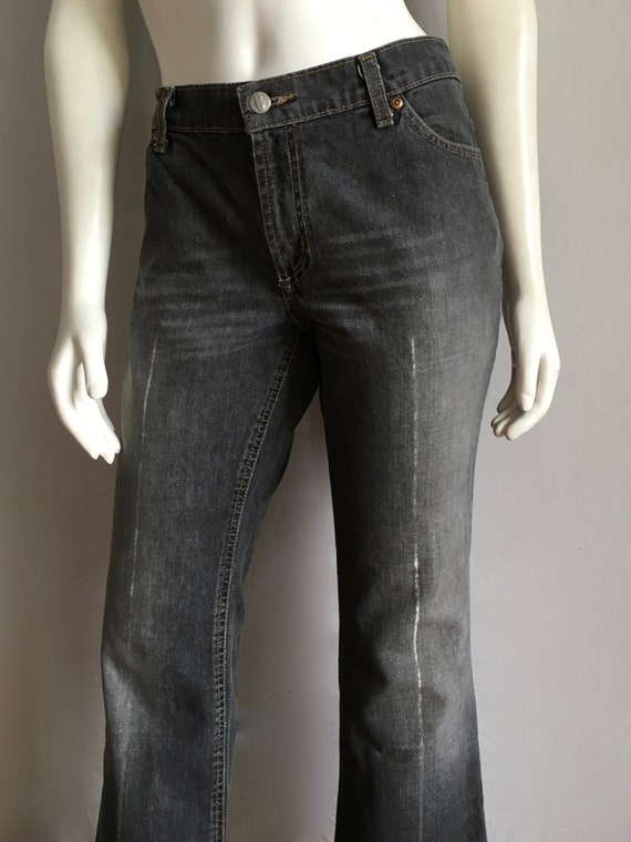 Vintage 90's Todd Oldham, Black Jeans, Bootcut De… - image 4