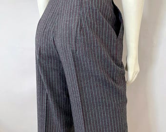 90's Gray, Striped, High Waisted, Pants (M) - Etsy