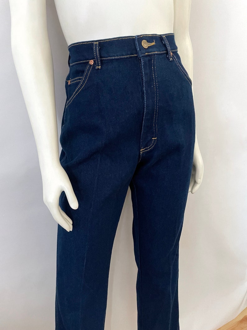 Vintage 80's Lee Riders, Jeans, High Waisted, Dark Wash, Denim M image 4