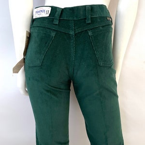 Vintage 70's Deadstock, Maverick, Green, Corduroy, Pants Size 2 image 10