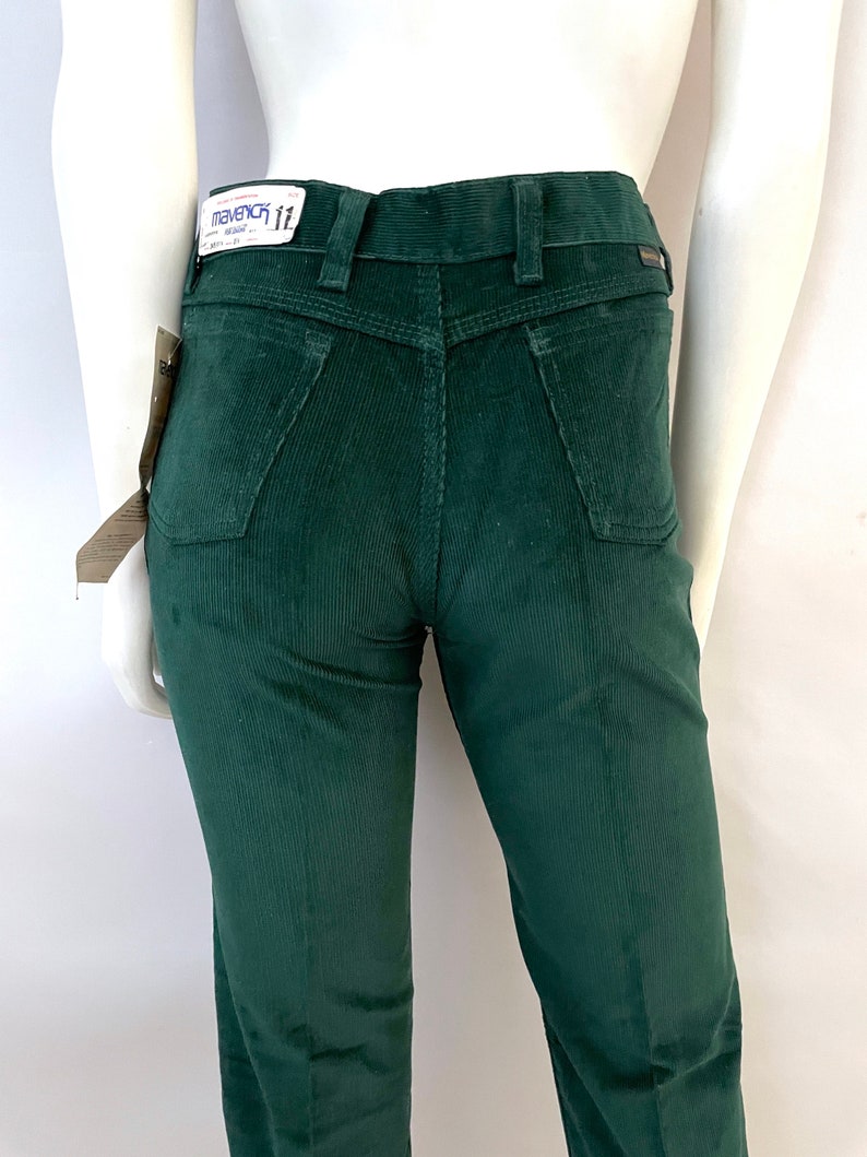 Vintage 70's Deadstock, Maverick, Green, Corduroy, Pants Size 2 image 10