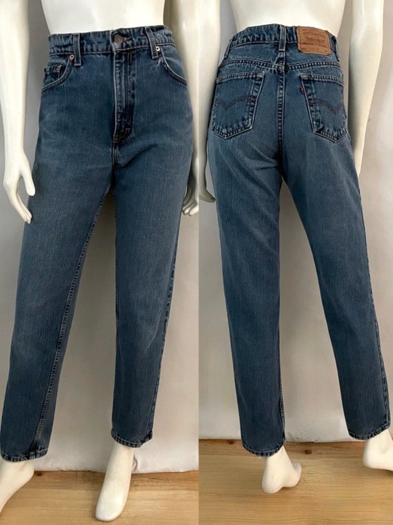 Vintage 90 s Levi s 551 Jeans High Waisted Tapered Leg Red Tab size 6 Etsy