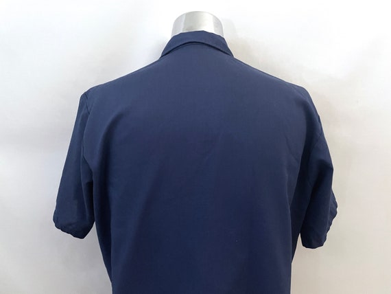Vintage 70's Sailor Shirt, Navy Blue, Short Sleev… - image 9