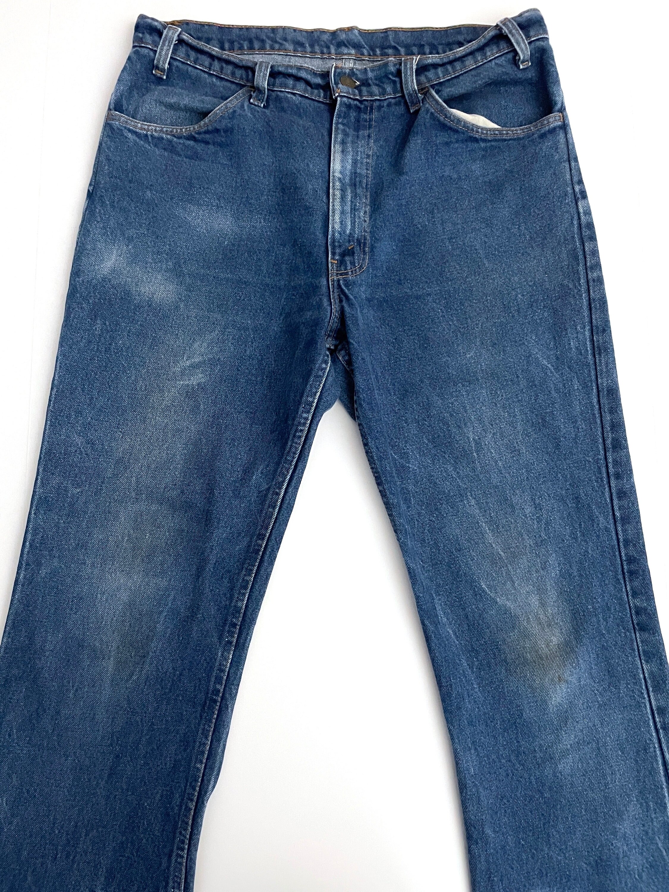 Vintage 80's Levi's 646 Jeans, Bell Bottom, Orange Tab