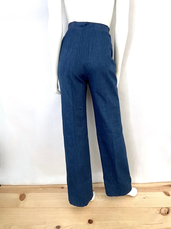 Vintage 70's Deadstock, Wide, Straight Leg Jeans … - image 9