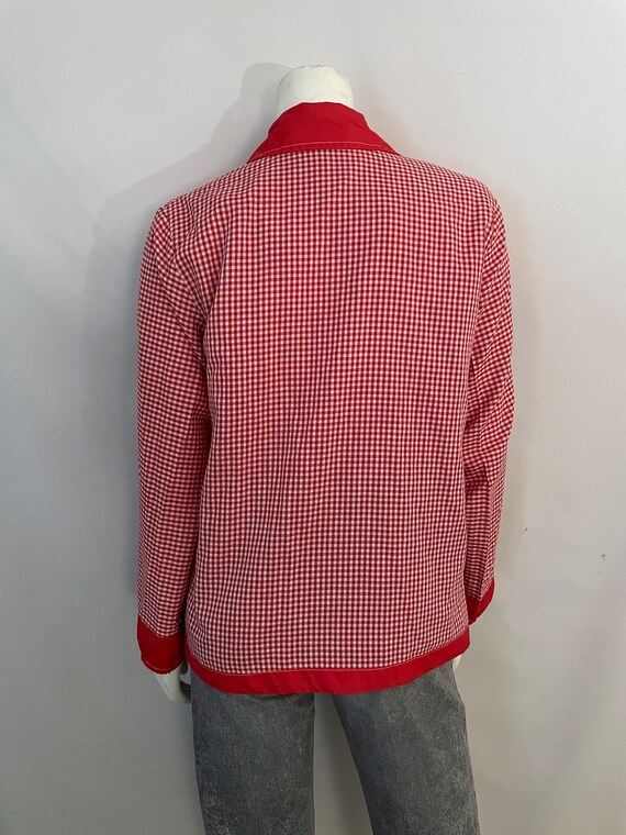 70's Reversible, Red, Checkered, Raincoat (M) - image 9