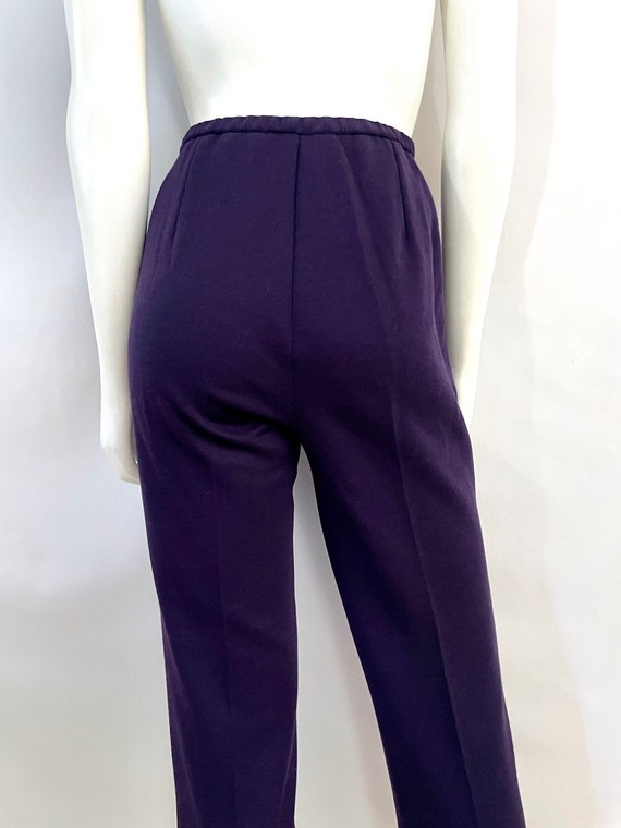 Vintage 70's Purple, High Waisted, Bell Bottom Pa… - image 8