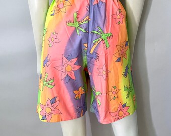 ボトムス vintage Flower bubble shortall Floral Shortalls - Etsy