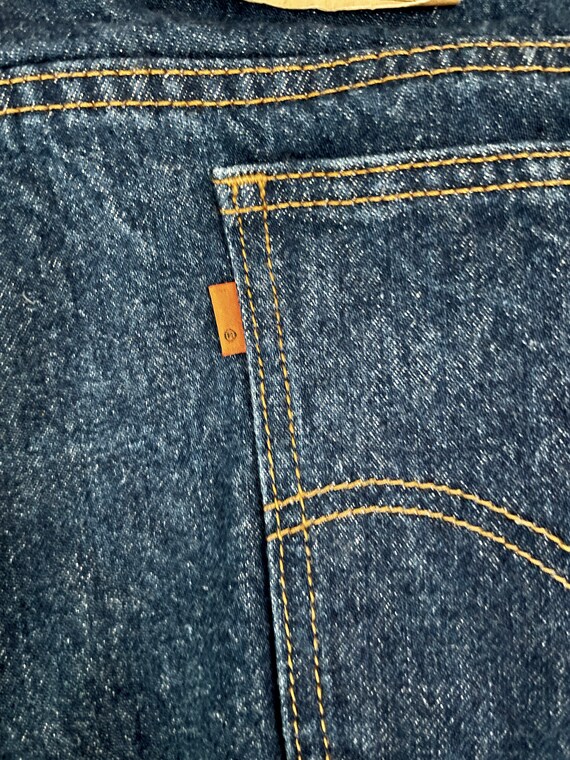 Vintage 70's Levi's 505 Jeans, Straight Leg, Oran… - image 7