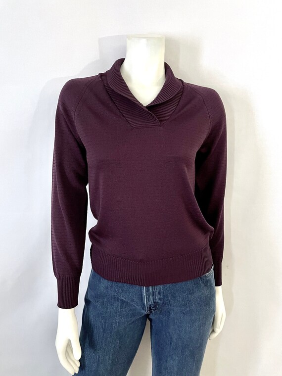 80's Givenchy Sport, Plum Purple, Knit, Sweater (S