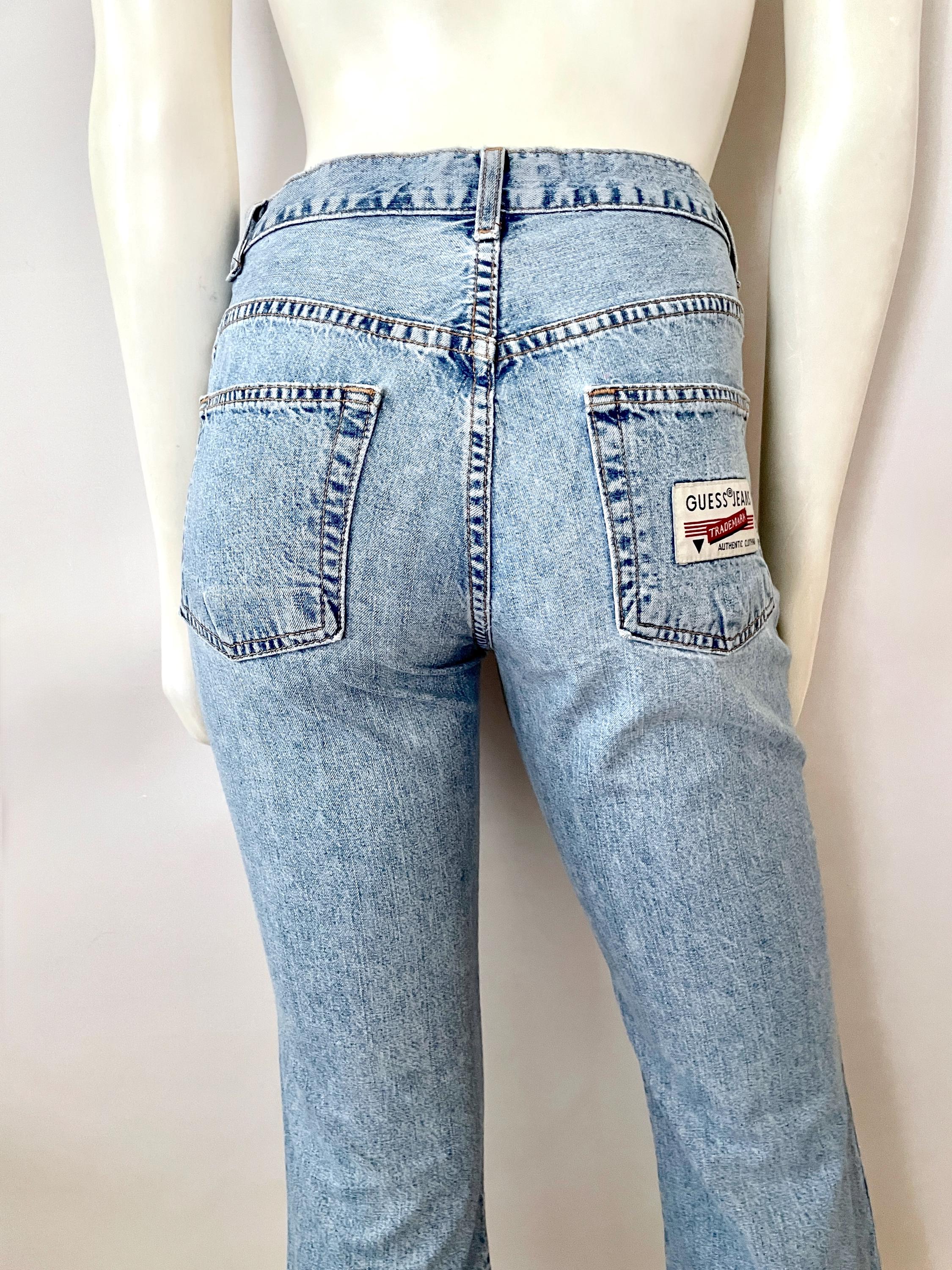 90's Guess Jeans USA, Mid Waist, Flare Denim (size 4) - Etsy