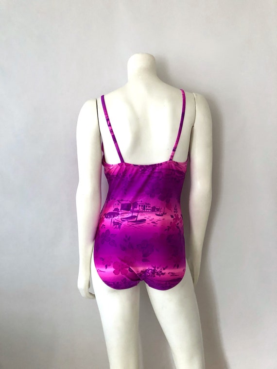 Vintage 80's Purple, Pink, One Piece, Swimsuit by… - image 10