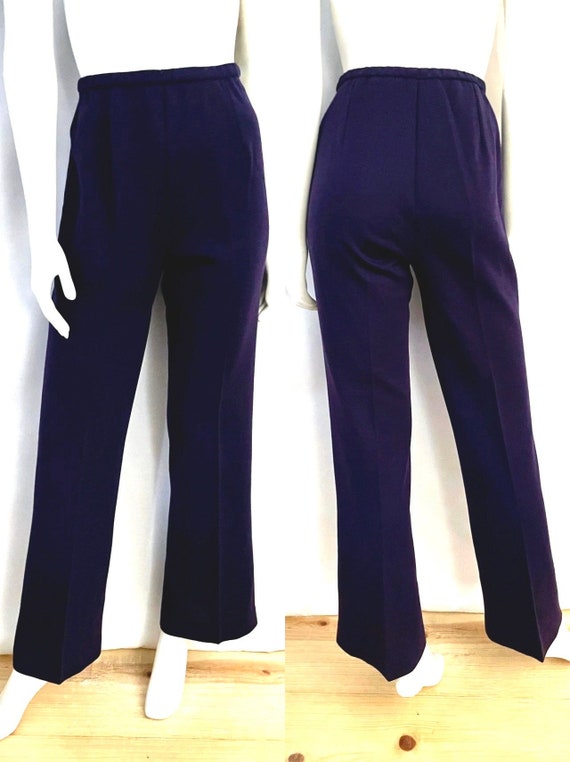 Vintage 70's Purple, High Waisted, Bell Bottom Pa… - image 1